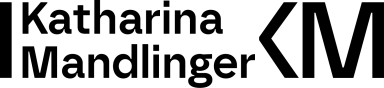 In schwarz gehaltenes Logo von Katharina Mandlinger